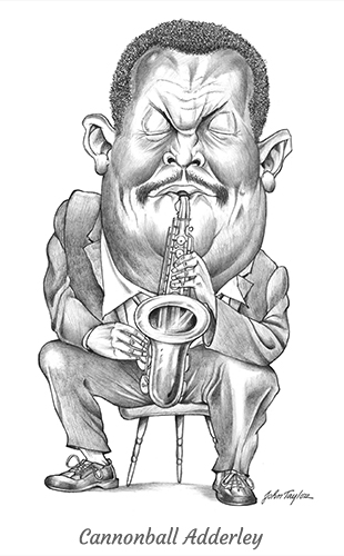 Cannonball Adderley Jazz Musician Caricature