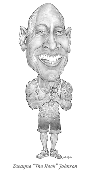 Dwayne "The Rock" Johnson Caricature