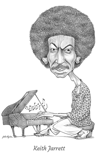 Keith Jarrett Jazz Musician Caricature
