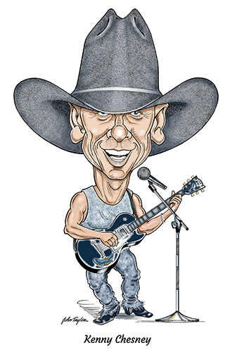 Kenny Chesney County Music Caricature