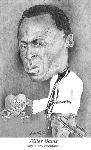 Miles Davis Caricature