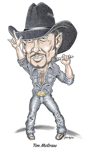 Tim McGraw County Music Caricature