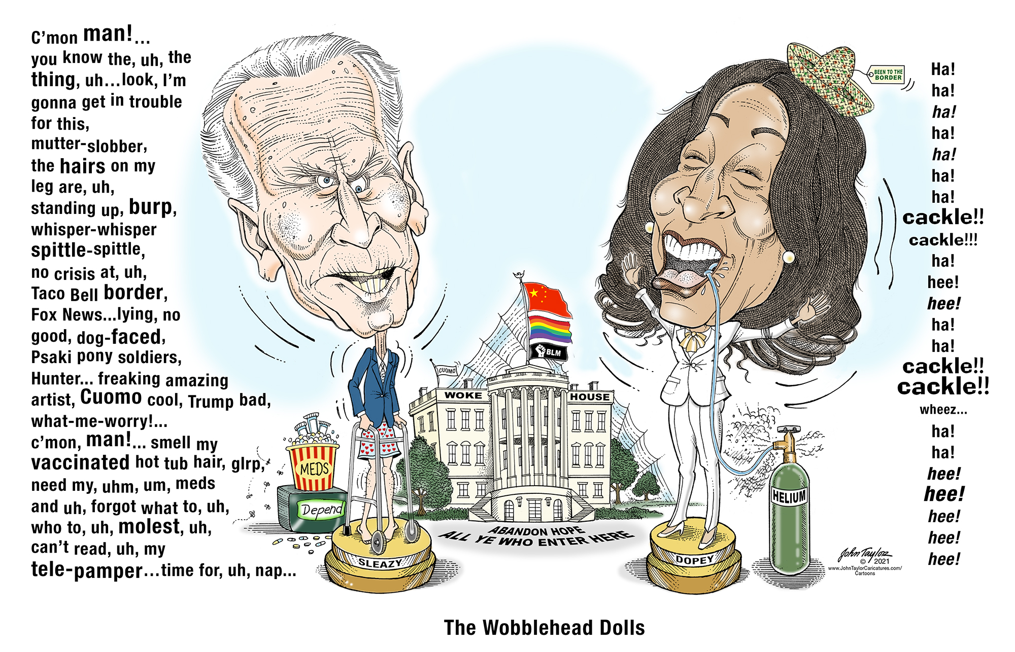 Joe Biden and Kamala Harris Wobbleheads Cartoon